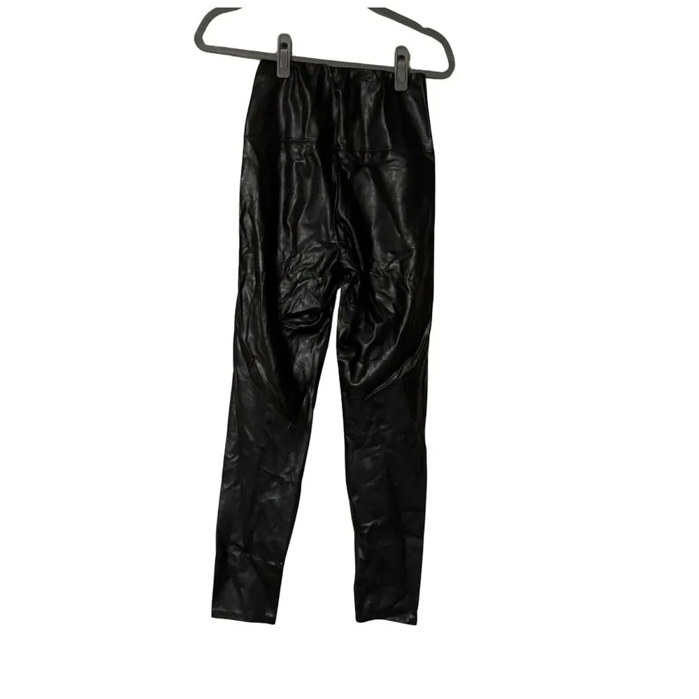 Wilfred Free Faux Leather Black Leggings Women’s Medium Stretch Vegan Leather P - Picture 2 of 6